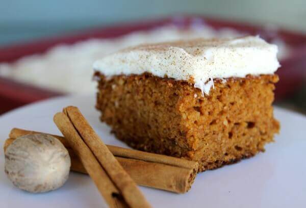 Gluten Free Sugar Free Pumpkin Cake With Cream Cheese Frosting