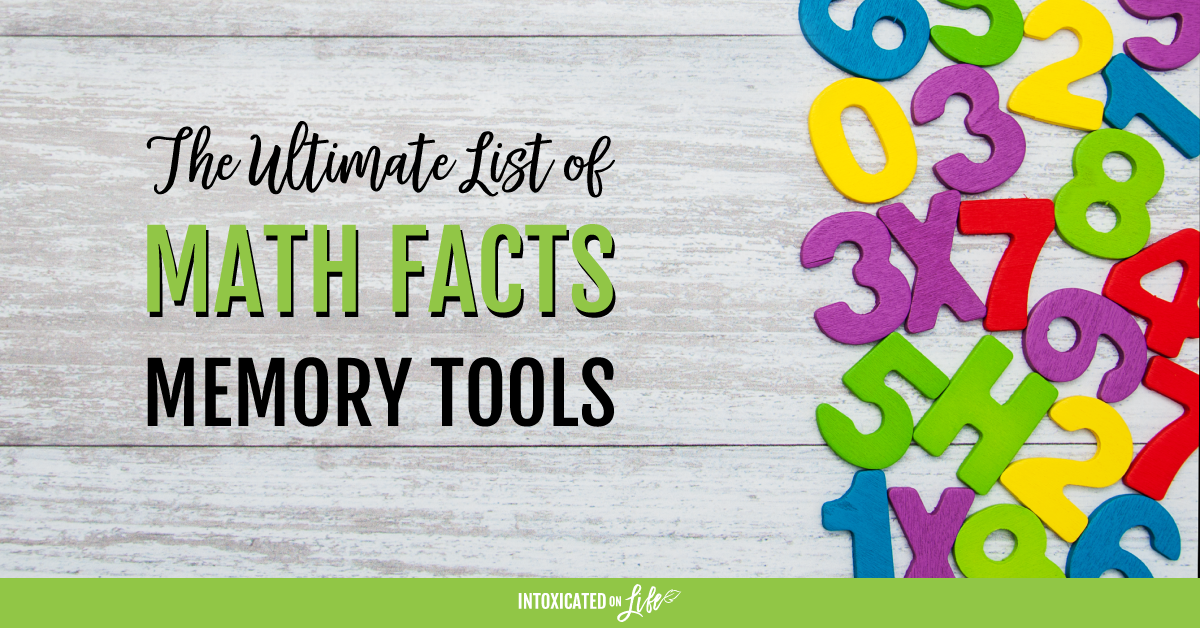 The Ultimate List Of Math Facts Memory Tools 