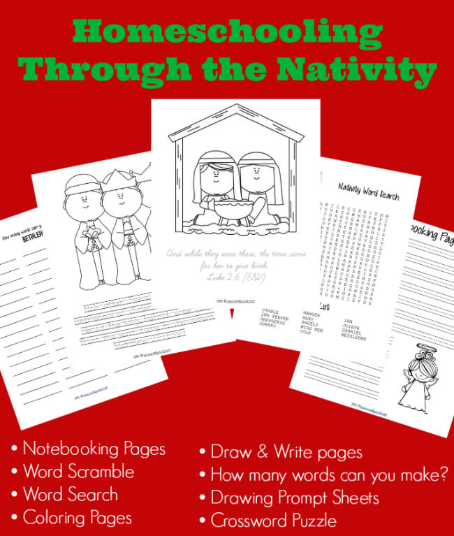 Homeschooling Through the Nativity free unit study on IntoxicatedOnLife.com