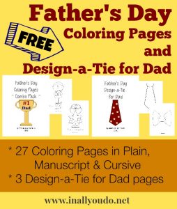 FREE Father's Day Coloring Pages