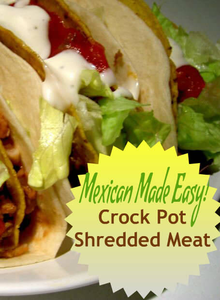 Mexican Made Easy Crock Pot Shredded Meat