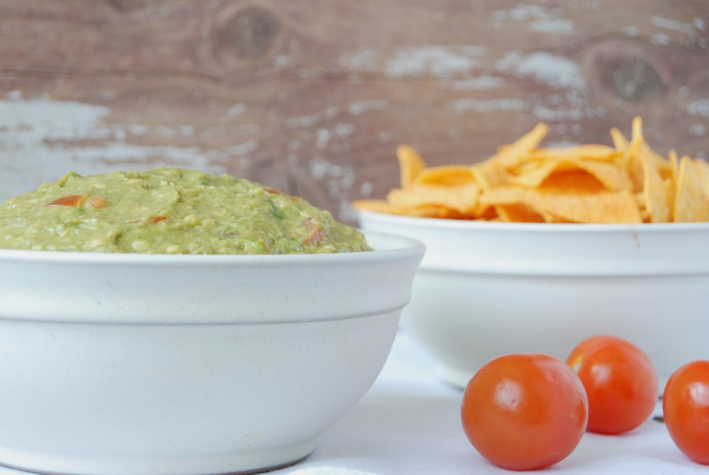 Creamy guacamole with a tip for making sure it won't go brown quickly