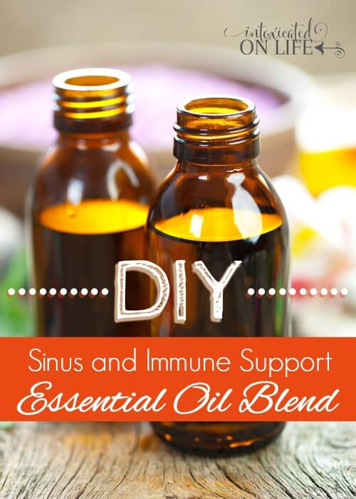 Learn how to make your own! DIY Sinus And Immune Support Essential Oil Blend. @ IntoxicatedOnLife.com #DIY #EssentialOils