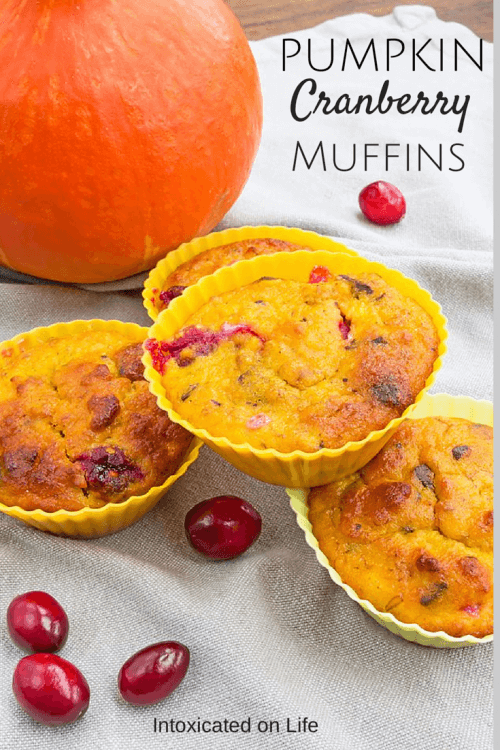 Grain-free Pumpkin Cranberry Muffins