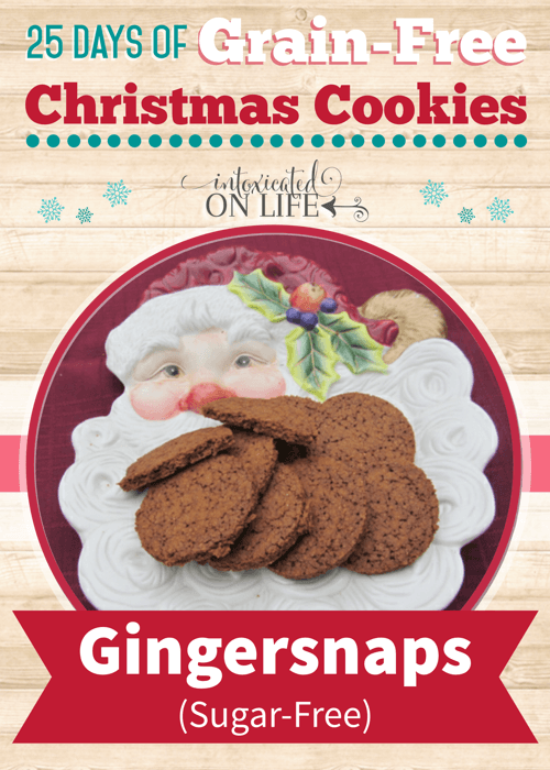 You and your kids are going to LOVE these grain-free gingersnaps. Easy to whip together too! @ IntoxicatedOnLife.com Part of their Grain-Free Christmas cookies series!