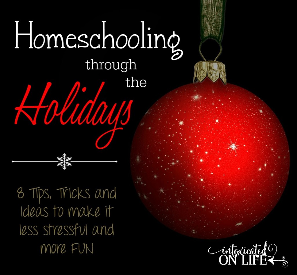 Homeschooling through the Holidays can be stressful or fun!! Here are some tips, tricks and ideas to make it a wonderful experience for you and them!