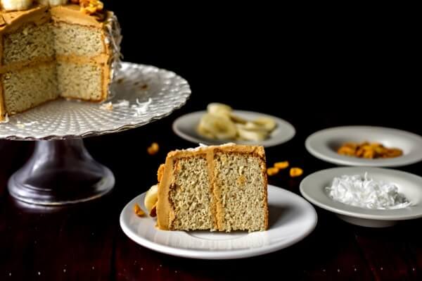 Banana Cake with Peanut Butter Frosting 