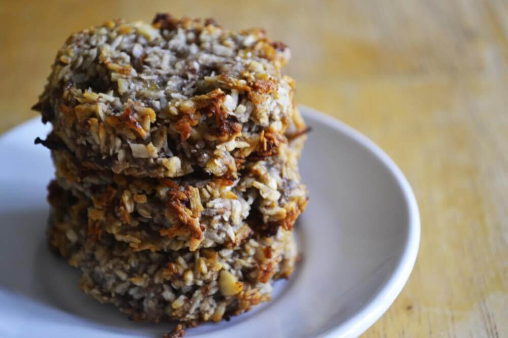 Grain free Banana Coconut Cookies