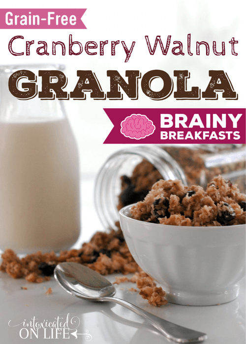 Grain Free Cranberry Walnut Granola Cereal