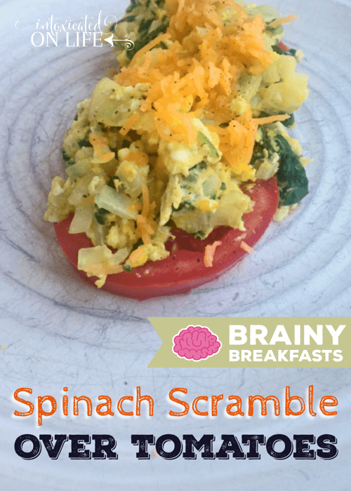 SpinachScrambleOverTomatoes-BrainyBreakfasts