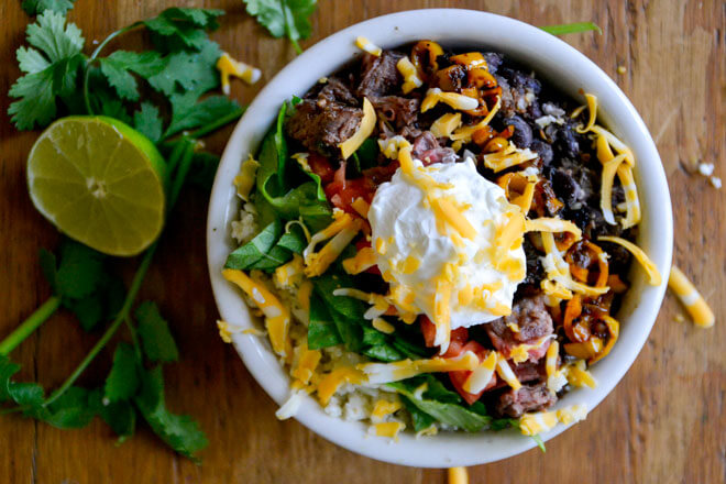 Love burritos? Here's everything you need to make a delicious, grain-free Chipotle-style burrito bowl in the comfort of your own kitchen!