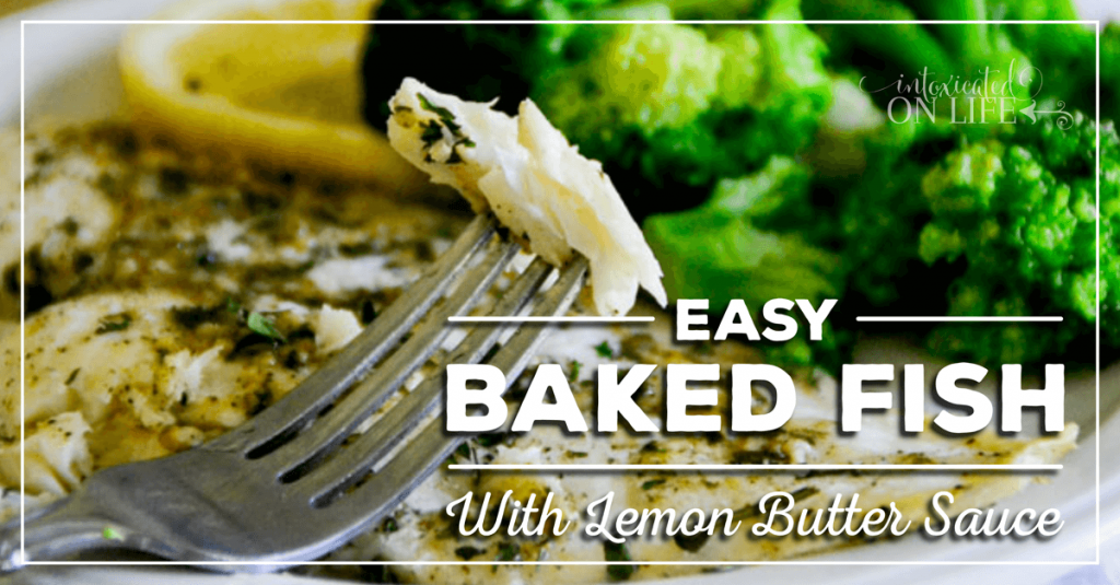 Easy Baked Fish With Lemon Butter Sauce FB