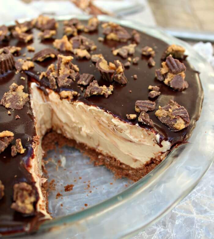 Gluten Free Sugar Free Low Carb Peanut Butter Cup Pie