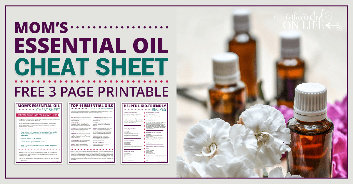 This Mom's Essential Oil Cheat Sheet FREE printable will help make ess...