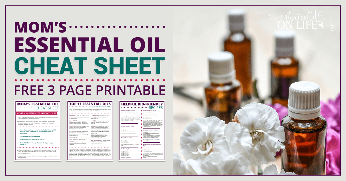 Kid Safe Essential Oils List - Free Printable PDF