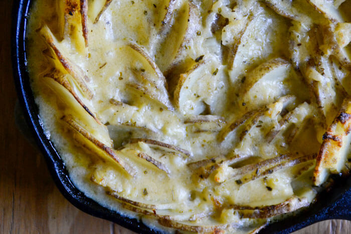 Easy, cheesy, and surprisingly healthy, these Rustic Grain-Free Scalloped Potatoes are the perfect side dish for any family meal or potluck.