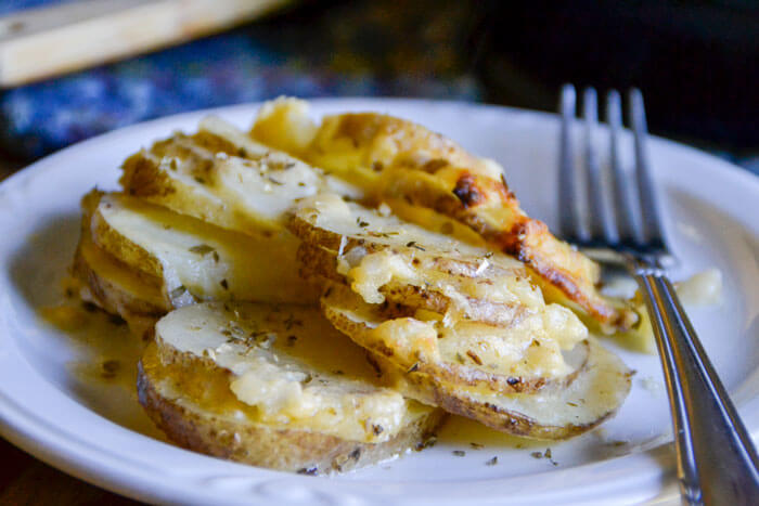 Easy, cheesy, and surprisingly healthy, these Rustic Grain-Free Scalloped Potatoes are the perfect side dish for any family meal or potluck.