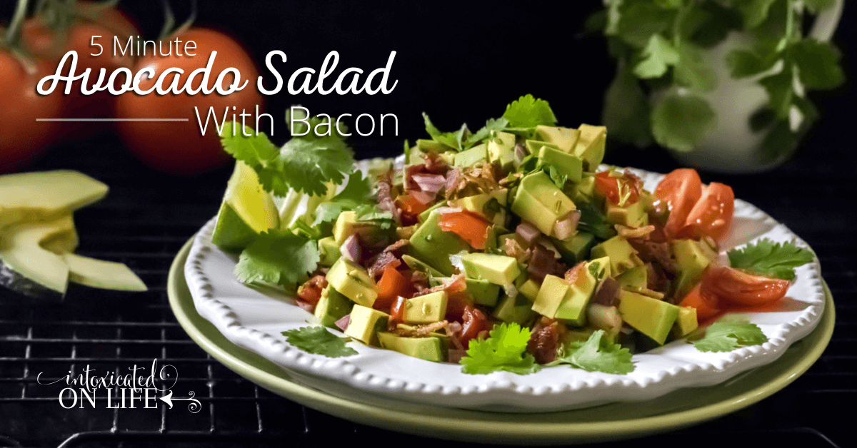 5 Minute Avocado Salad With Bacon