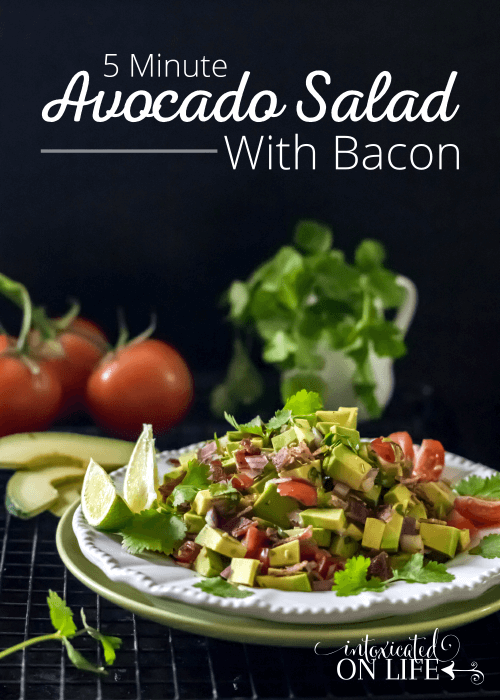 5 Minute Avocado Salad With Bacon