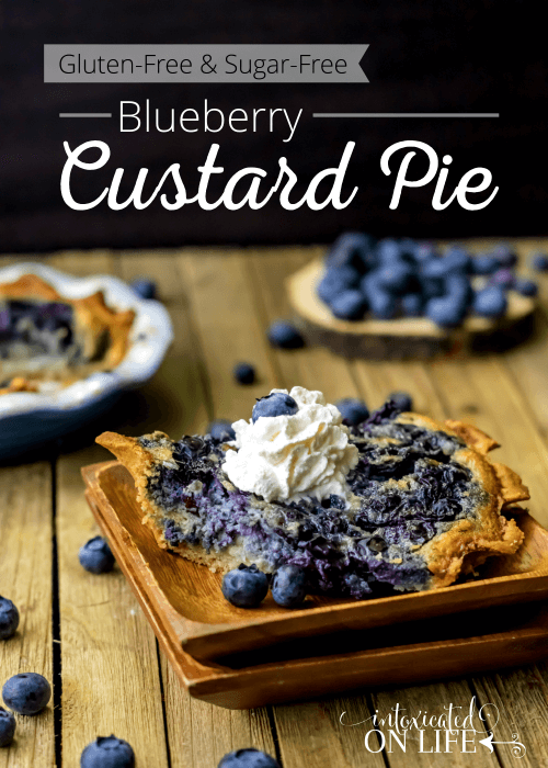 Gluten Free Sugar Free Blueberry Custard Pie