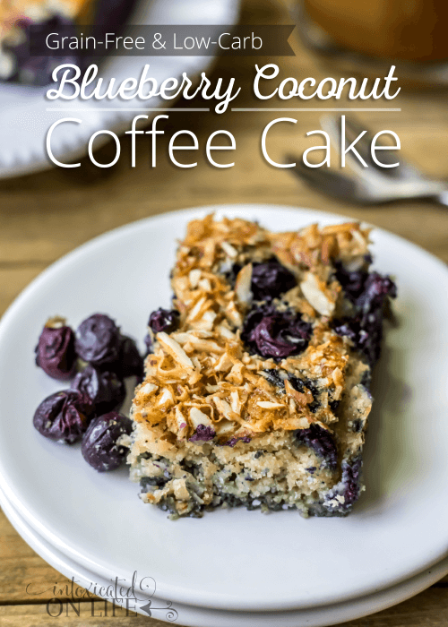 Grain Free Low Carb Blueberry Coconut Coffee Cake