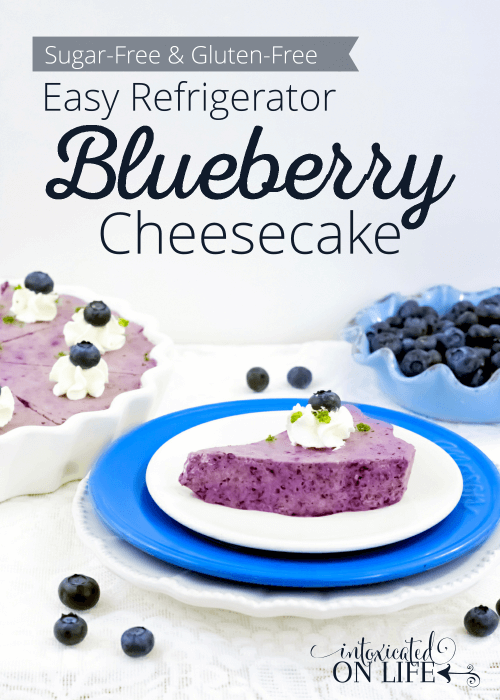 Sugar Free Gluten Free Easy Refridgerator Blueberry Cheesecake