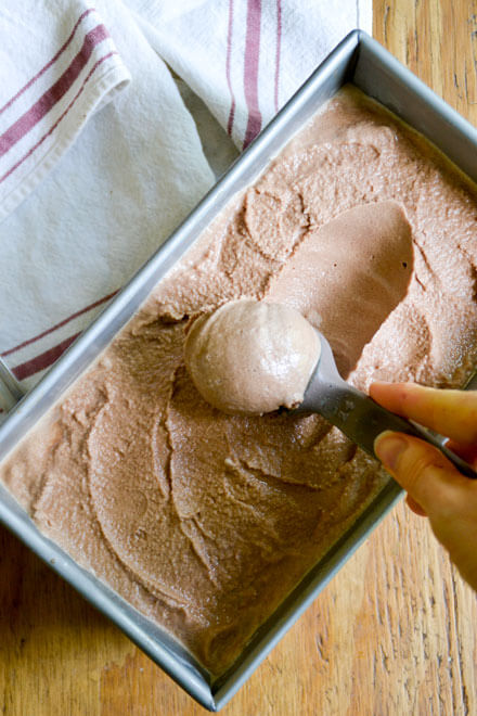 ice cream in pan