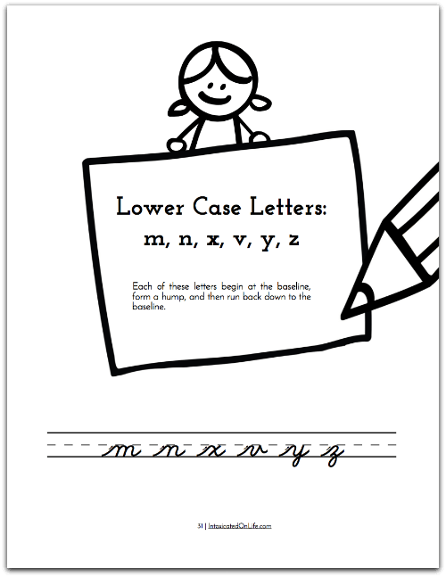 How To Teach Cursive Writing: Cursive Creations letter intro page