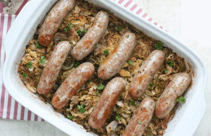 40 Make Ahead Keto Meals » Sausage & Sauerkraut Casserole