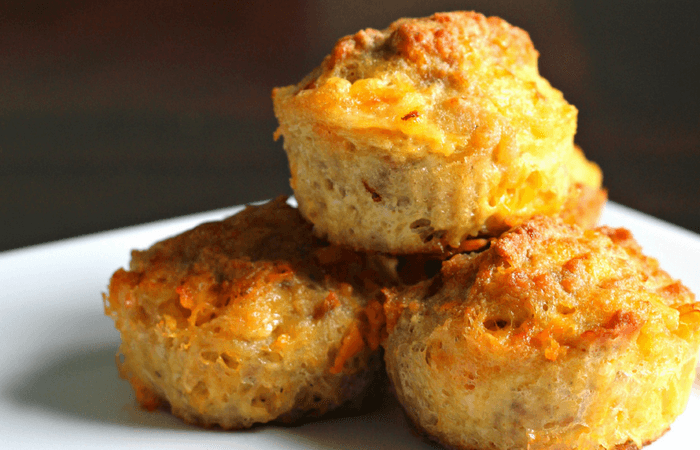 40 Make Ahead Keto Meals » Cheesy Breakfast Sausage Biscuits