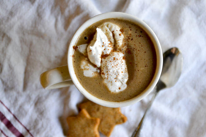 homemade gingerbread latte