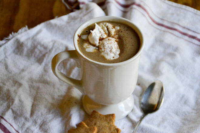 homemade gingerbread latte