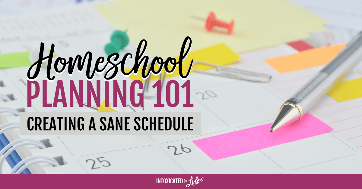 Homeschool Planning 101 Creating A Sane Schedule FB