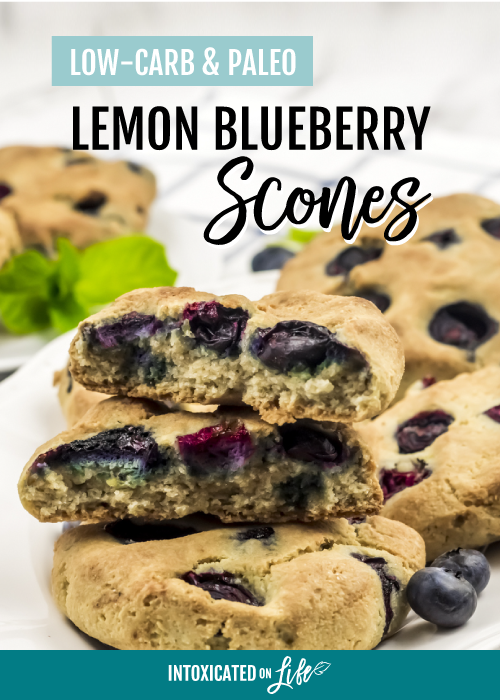 Low Carb Paleo Lemon Blueberry Scones