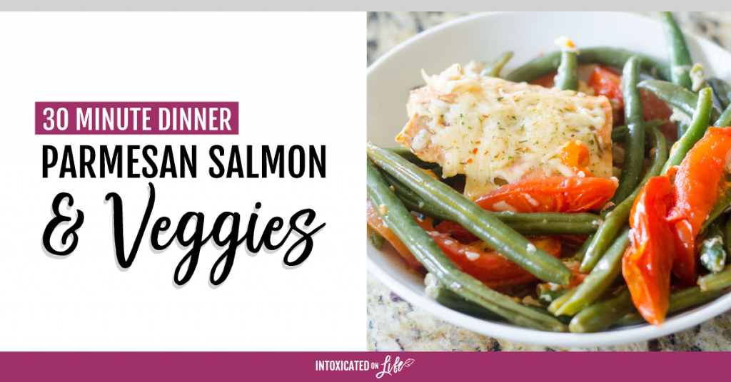 30 Minute Dinner Parmesan Salmon Veggies FB