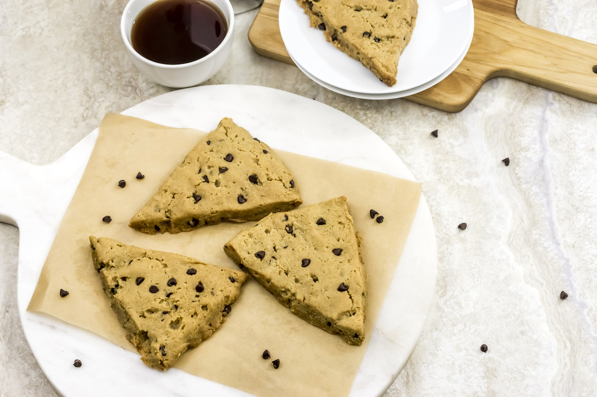 Paleo Chocolate Chip Scones with Tea