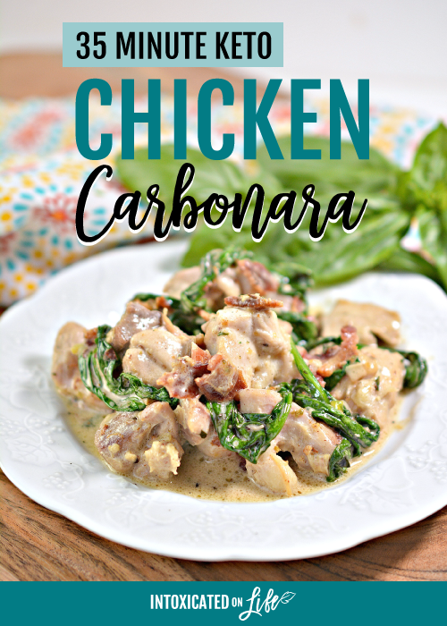 35 Minute Keto Chicken Carbonara